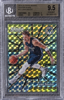 2019-20 Panini Mosaic #17 Luka Doncic Center Stage - BGS GEM MINT 9.5